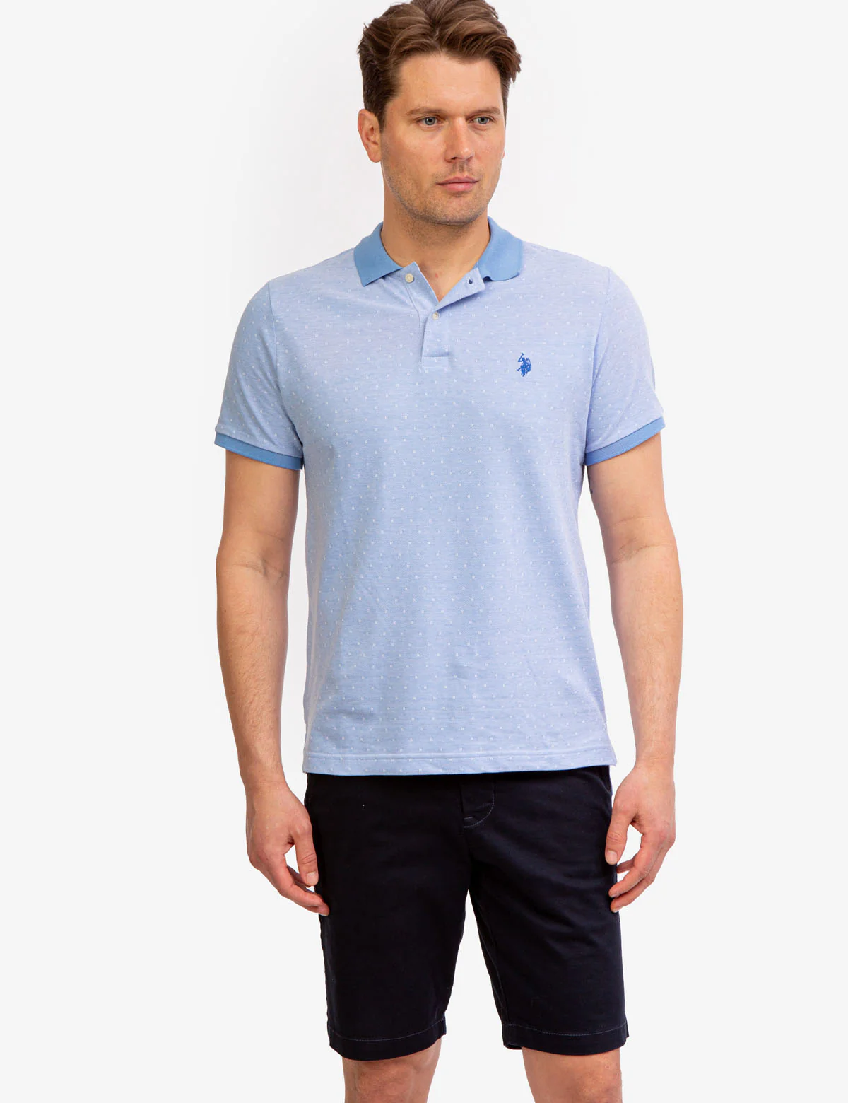 JACQUARD BIRDSEYE PIQUE POLO SHIRT - Image 2