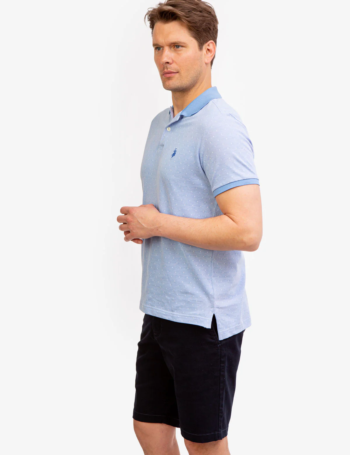JACQUARD BIRDSEYE PIQUE POLO SHIRT - Image 3