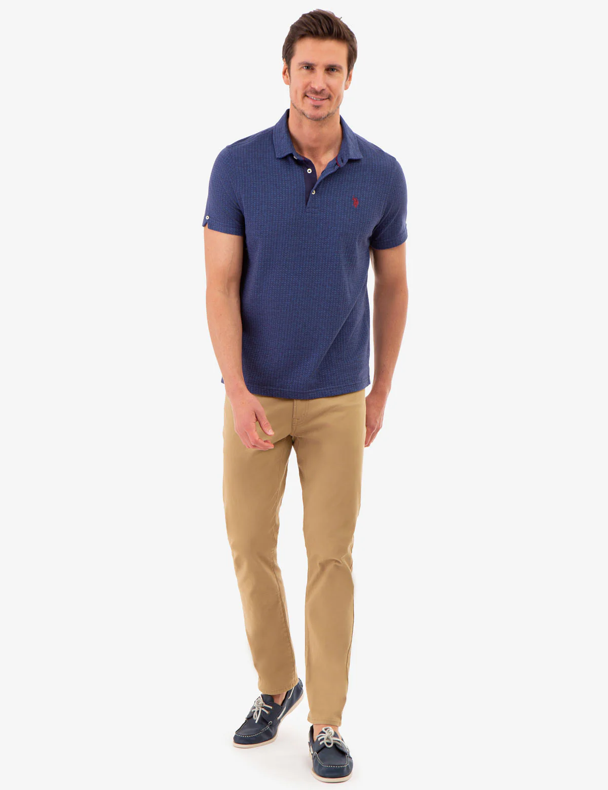 JACQUARD PATTERN JERSEY POLO SHIRT - Image 3
