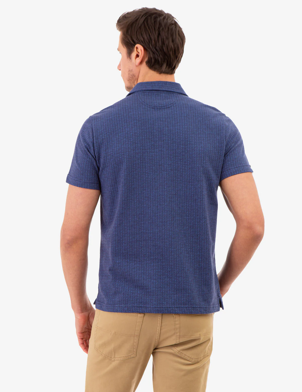 JACQUARD PATTERN JERSEY POLO SHIRT - Image 4