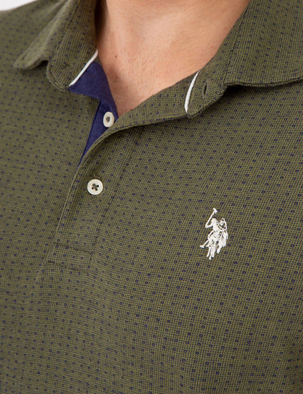 JACQUARD PATTERN JERSEY POLO SHIRT - Image 2