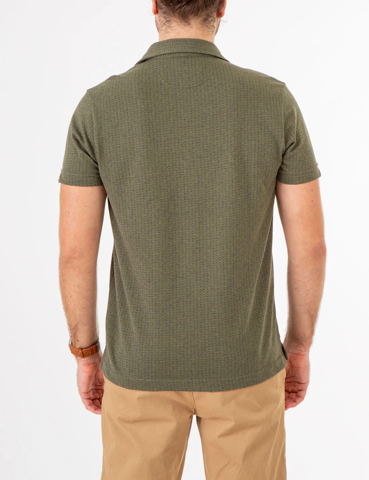 JACQUARD PATTERN JERSEY POLO SHIRT - Image 5