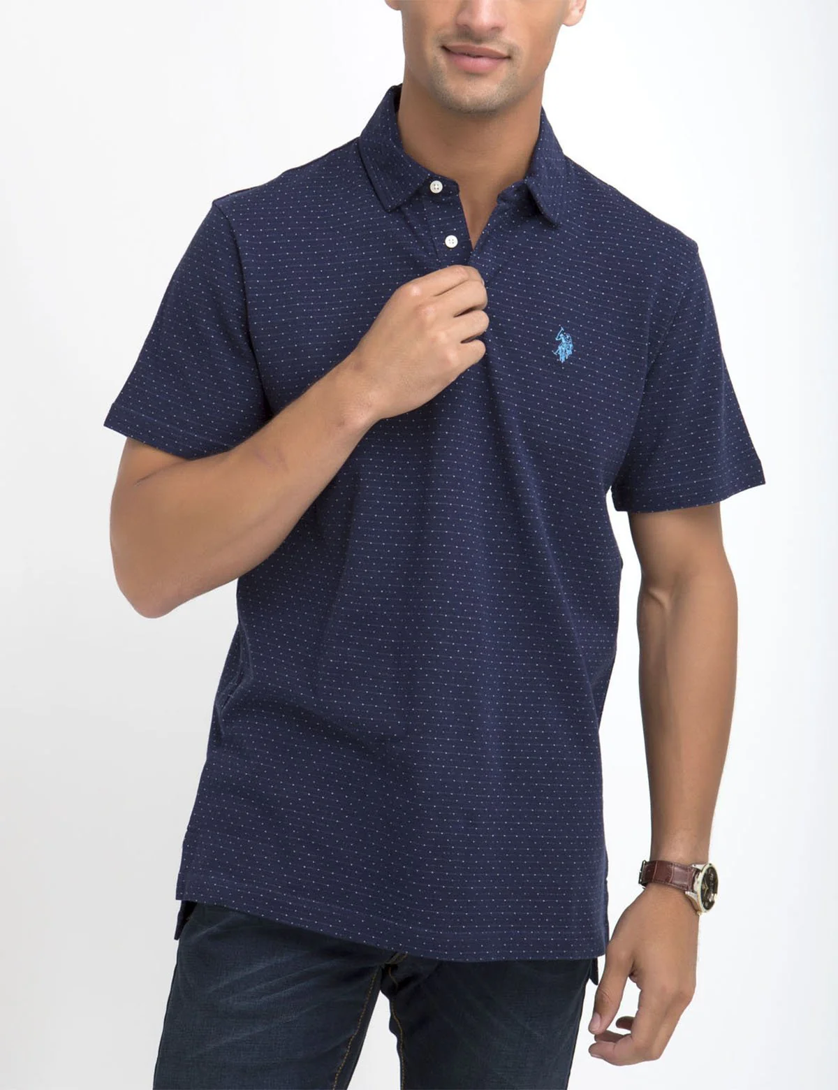 JACQUARD PIQUE POLO SHIRT - Image 4
