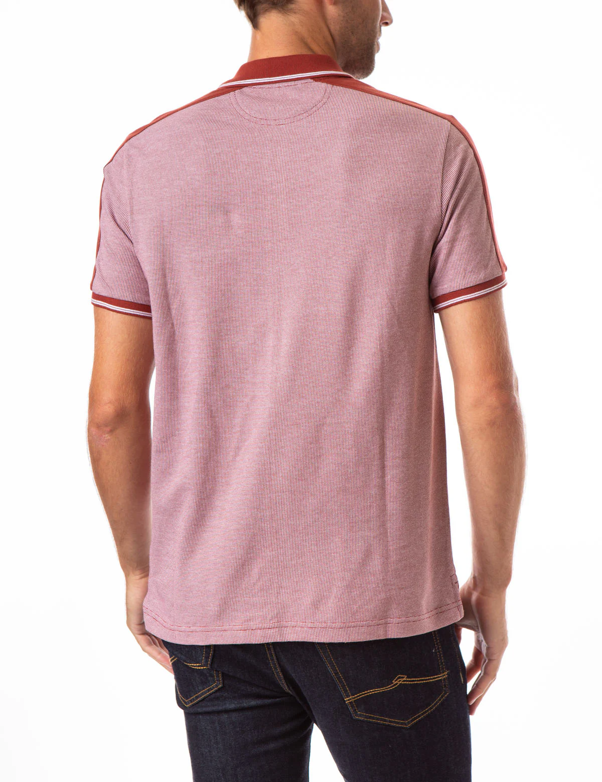 JACQUARD SHOULDER STRIPE POLO SHIRT - Image 13