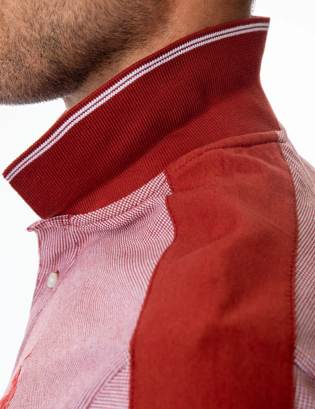 JACQUARD SHOULDER STRIPE POLO SHIRT - Image 14