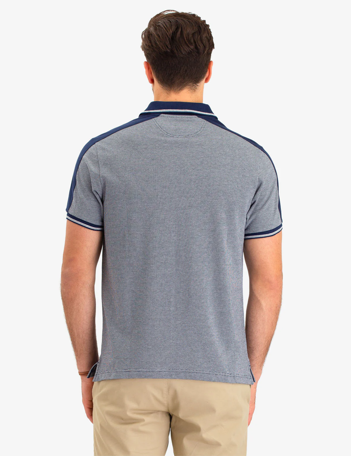JACQUARD SHOULDER STRIPE POLO SHIRT - Image 8