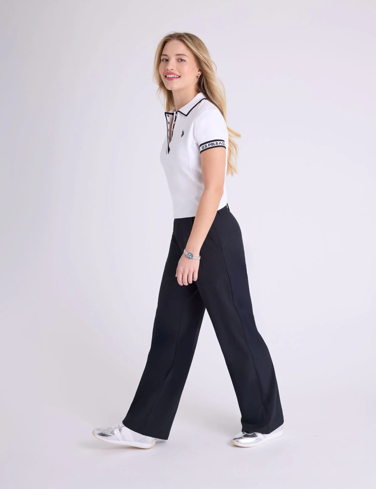 JACQUARD SLEEVE TIPPED INTERLOCK POLO SHIRT - Image 8