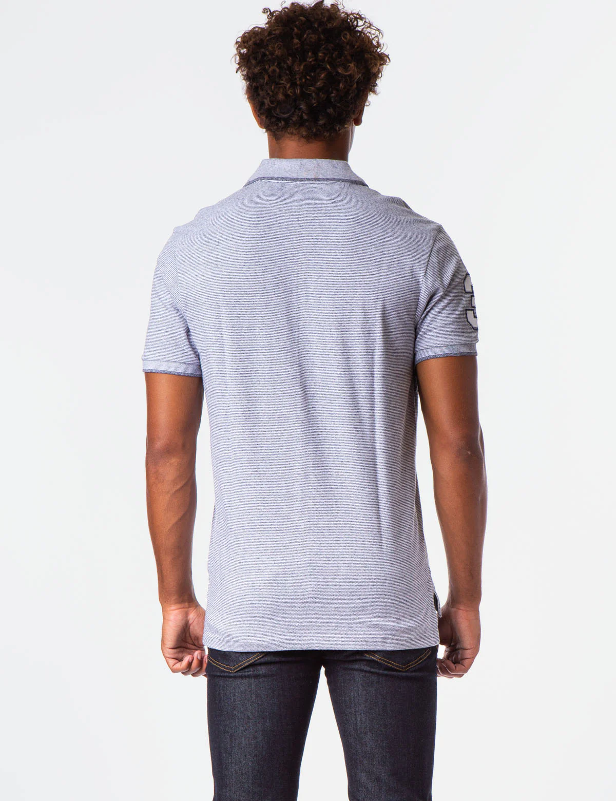 JACQUARD STRIPE BIG LOGO POLO SHIRT - Image 11