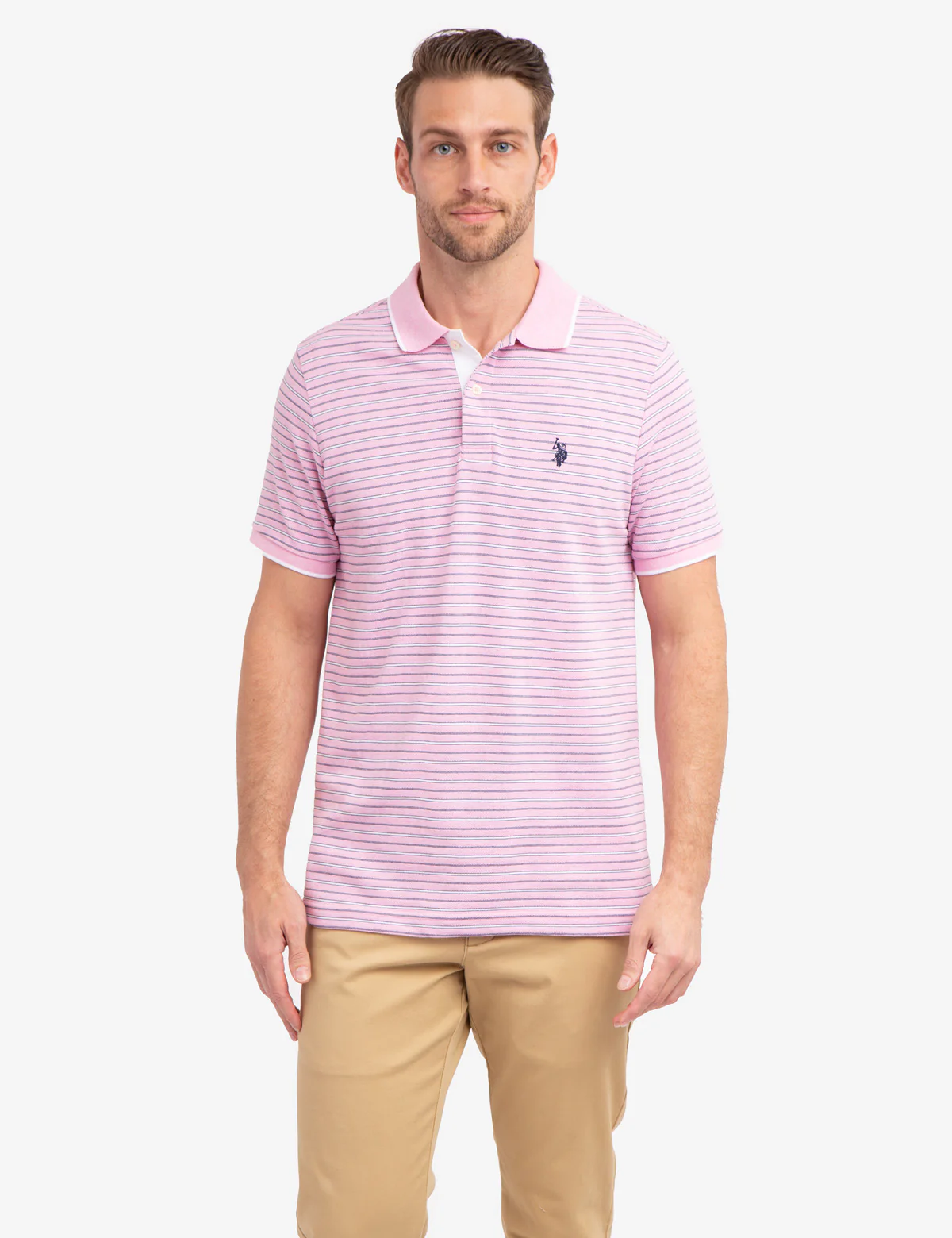 JACQUARD STRIPE JERSEY POLO SHIRT - Image 10