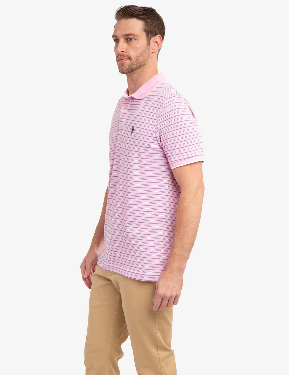 JACQUARD STRIPE JERSEY POLO SHIRT - Image 11