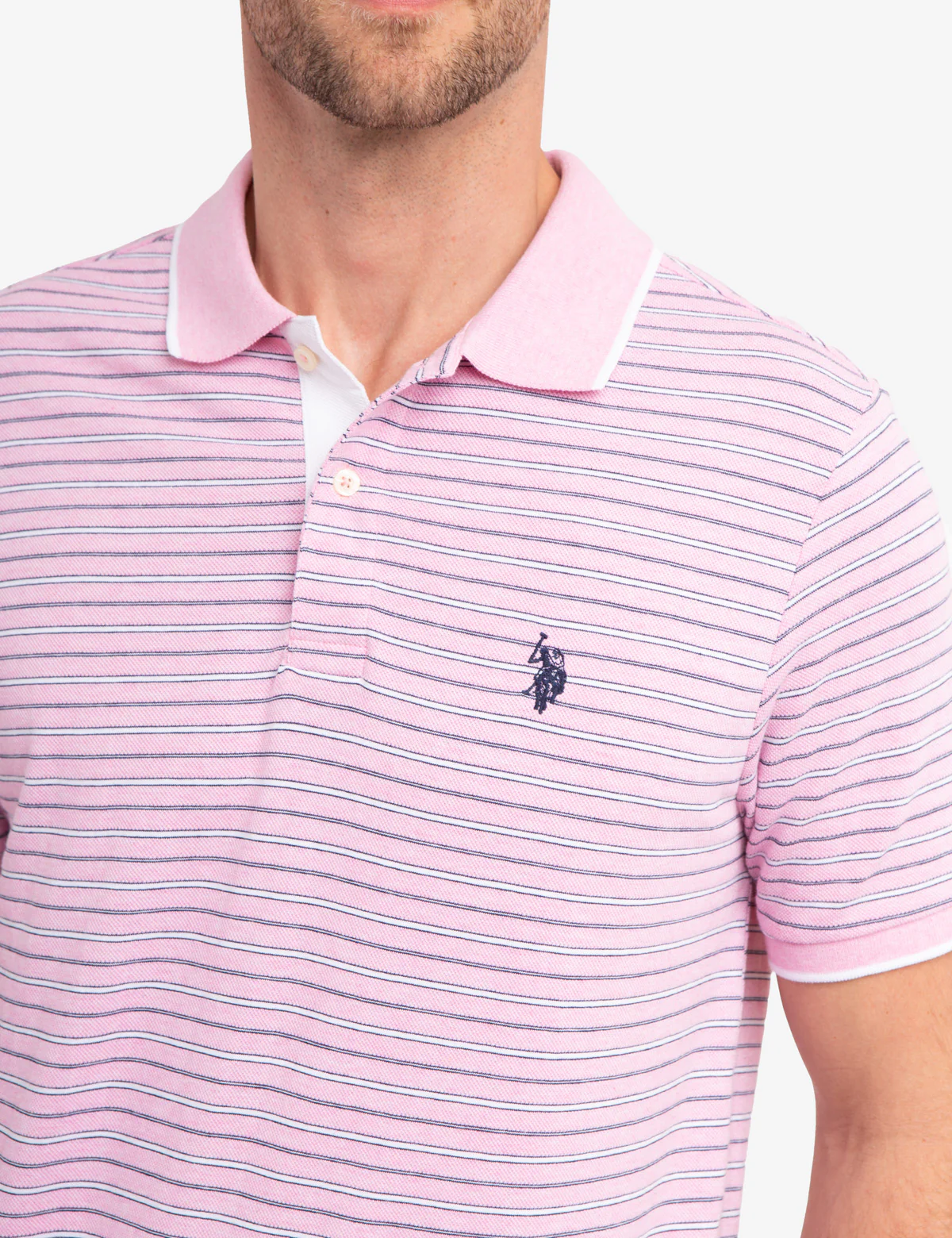JACQUARD STRIPE JERSEY POLO SHIRT - Image 13