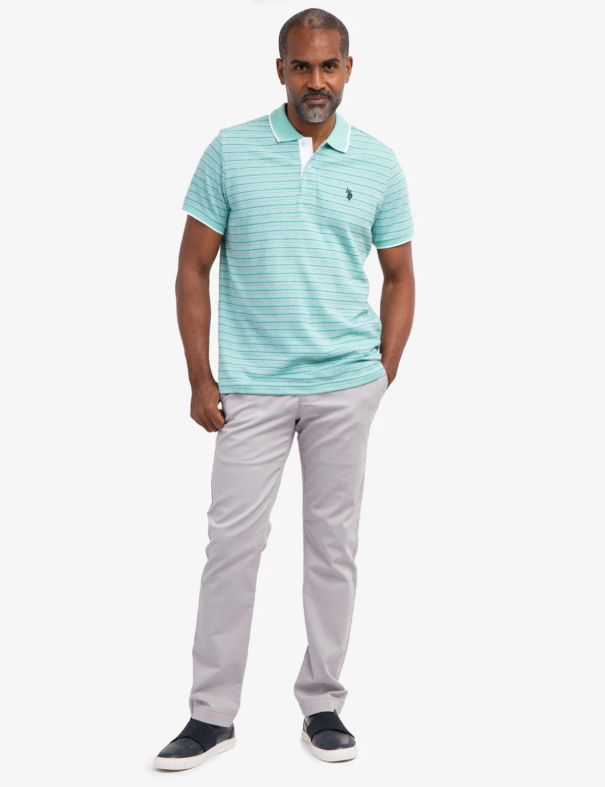 JACQUARD STRIPE JERSEY POLO SHIRT - Image 15