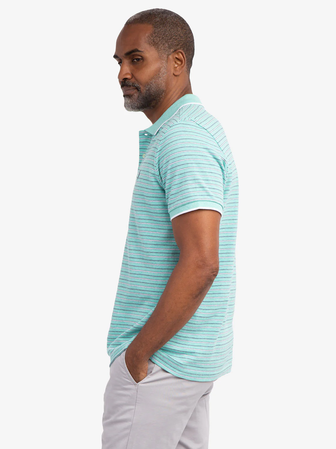 JACQUARD STRIPE JERSEY POLO SHIRT - Image 16
