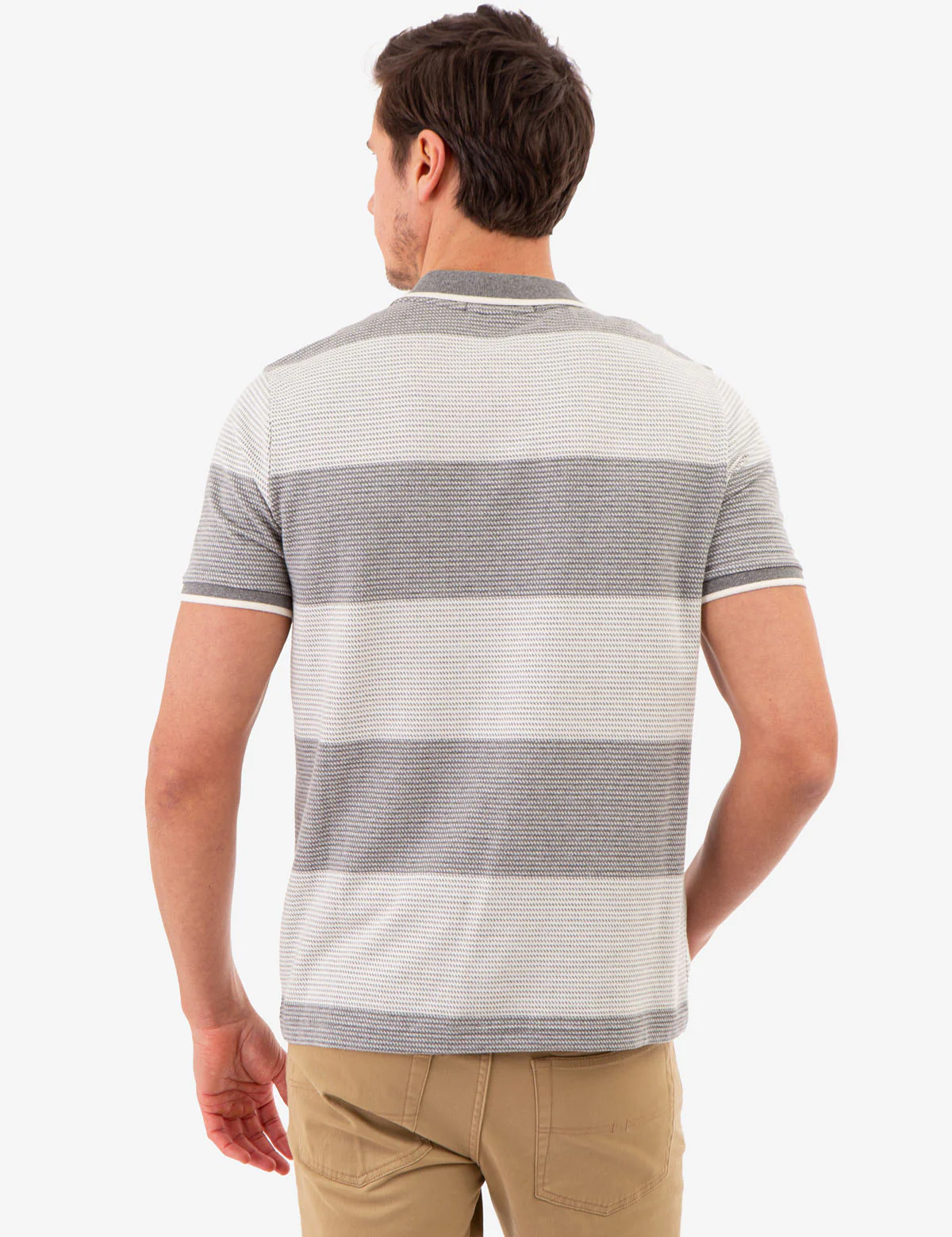 JACQUARD STRIPED JERSEY POLO SHIRT - Image 4