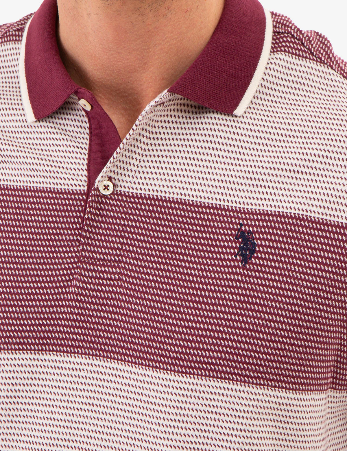 JACQUARD STRIPED JERSEY POLO SHIRT - Image 6
