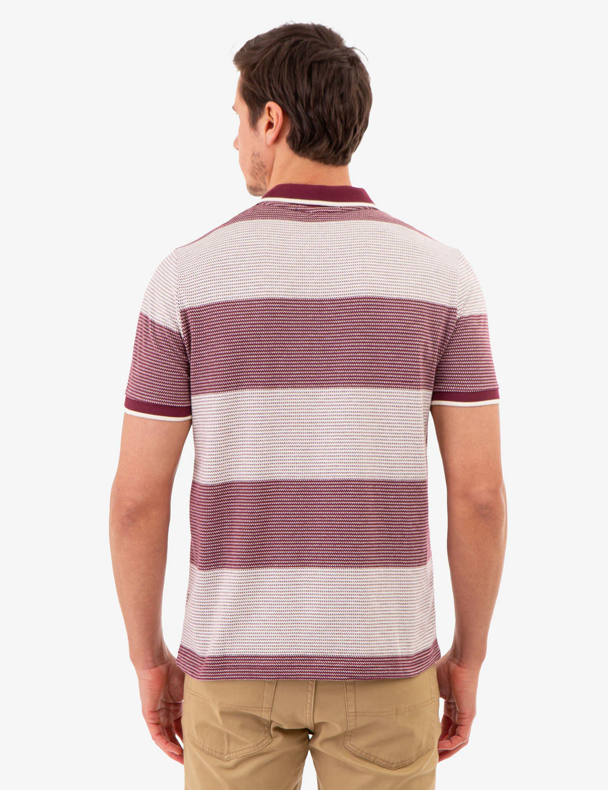 JACQUARD STRIPED JERSEY POLO SHIRT - Image 8