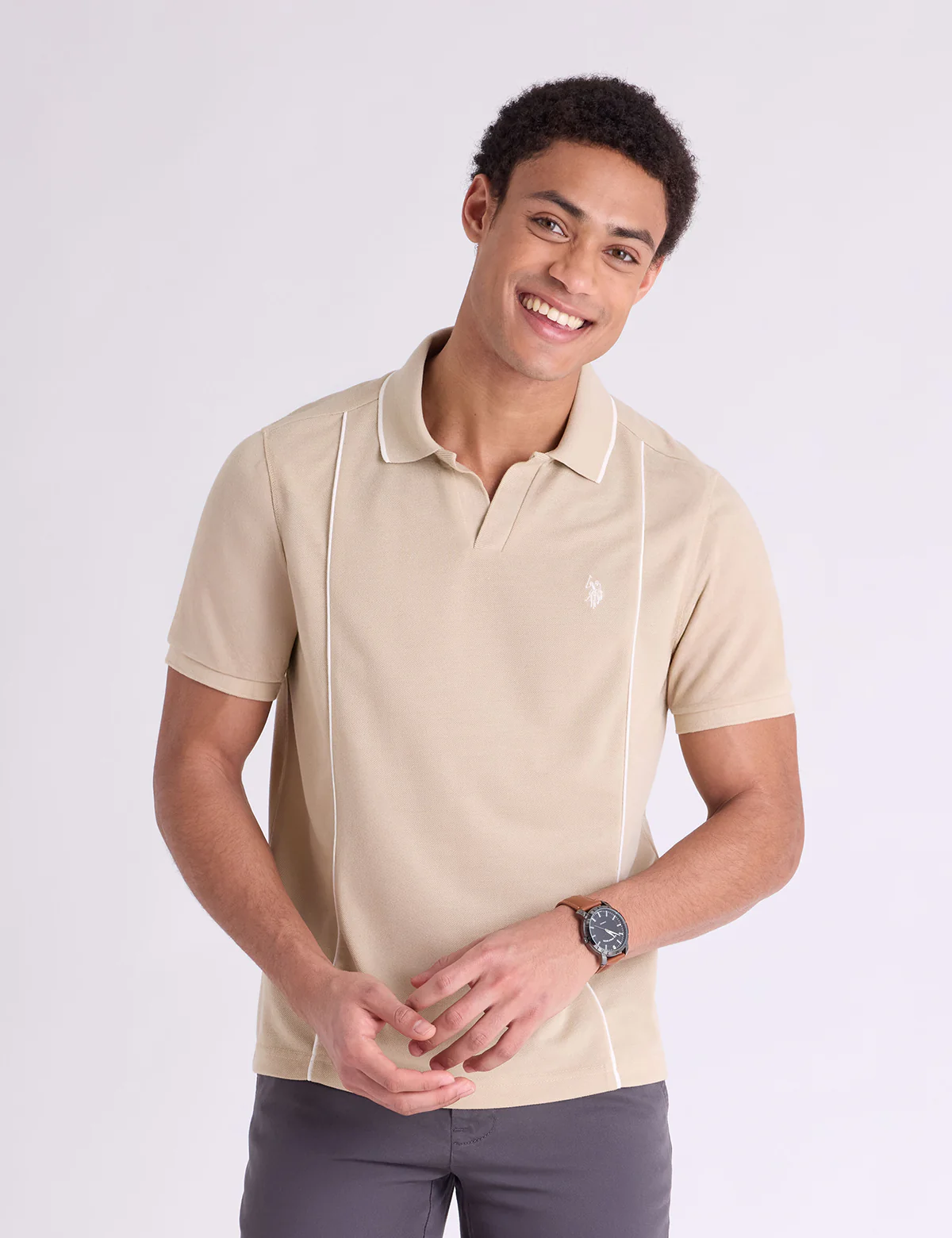JOHNNY COLLAR PIQUE POLO SHIRT WITH RIB BAND - Image 5