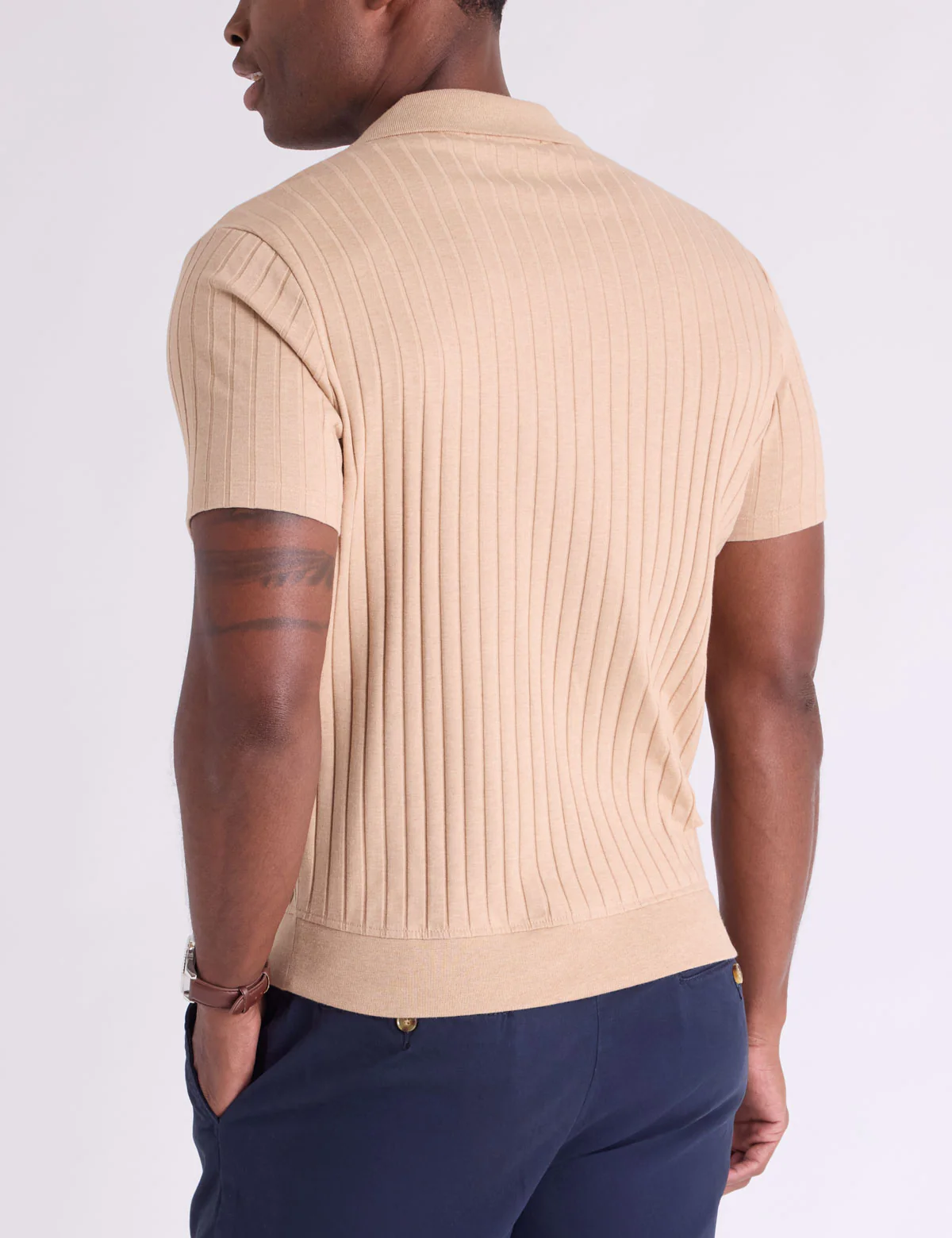 JOHNNY COLLAR WIDE RIB JERSEY POLO SHIRT - Image 5