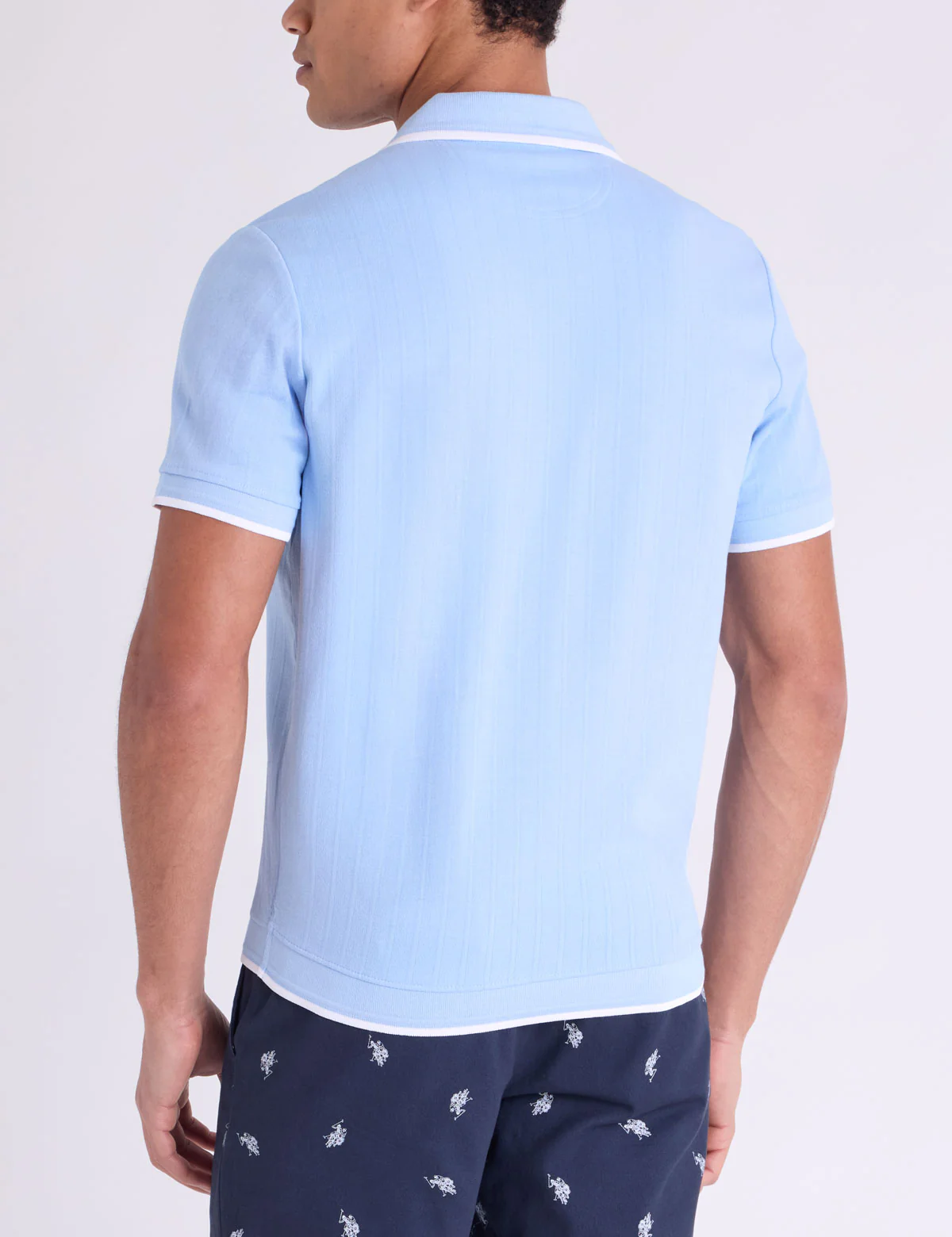 JOHNNY PLACKET WIDE RIB KNIT POLO SHIRT - Image 5