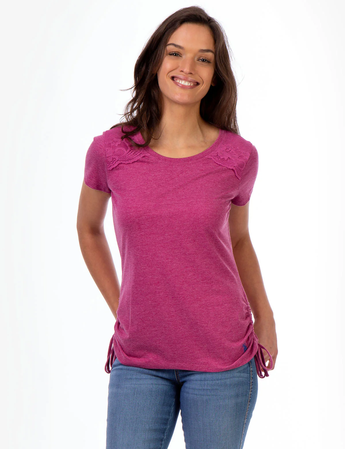 LACE SHOULDER SIDE TIE TOP - Image 7