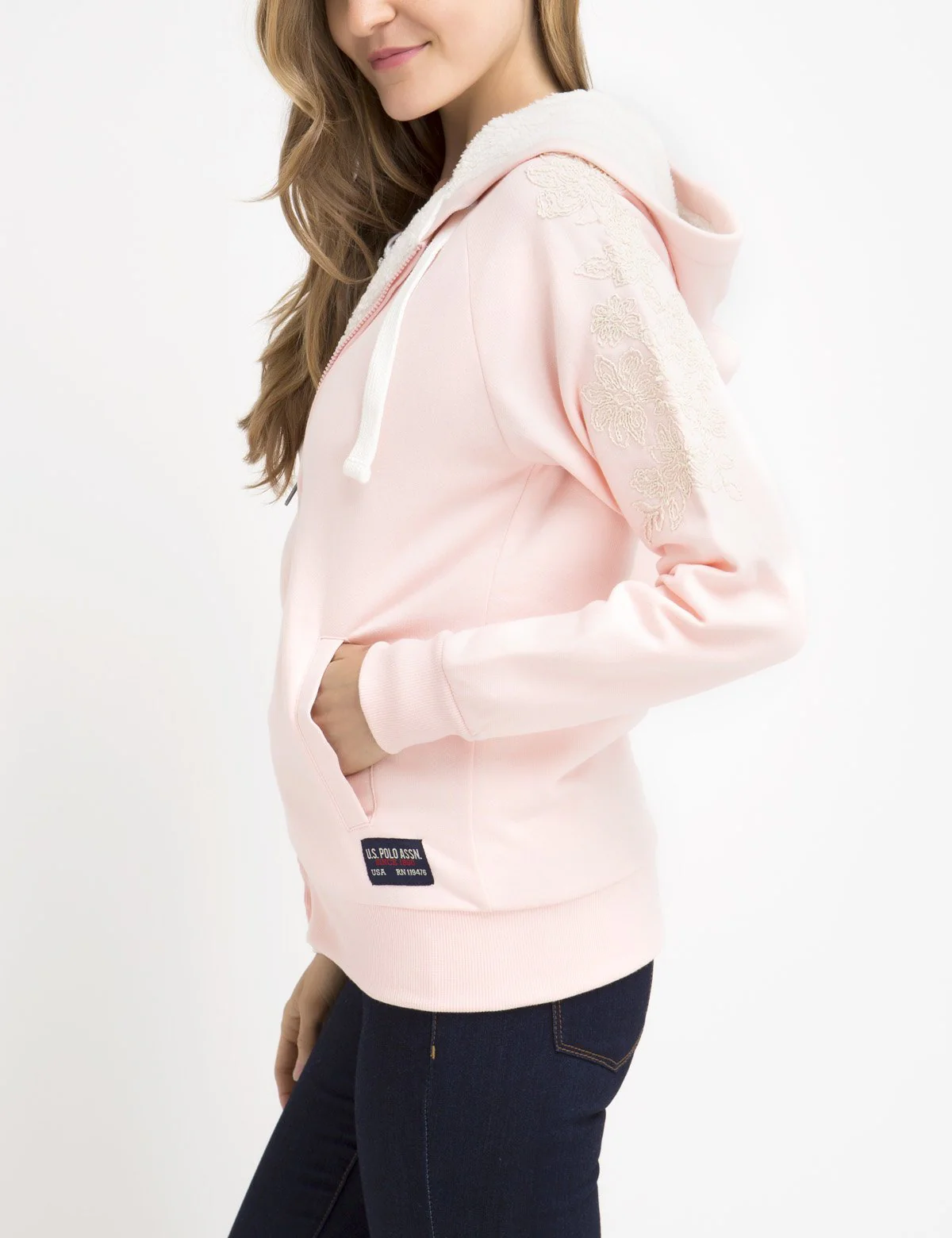 LACE SLEEVE HOODIE - Image 3