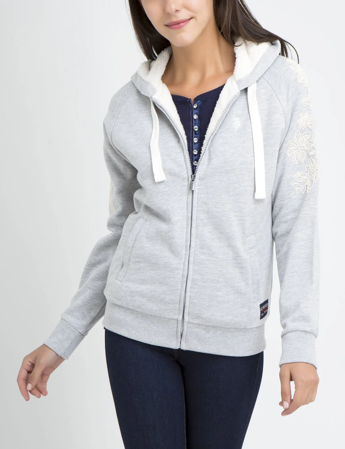 LACE SLEEVE HOODIE - Image 4