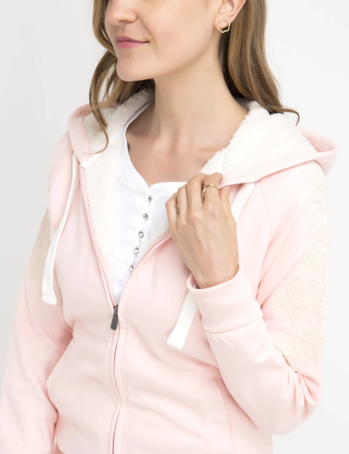 LACE SLEEVE HOODIE - Image 7