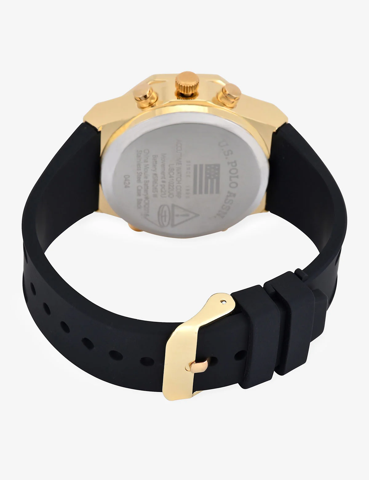 LADIES BLACK AND GOLD EMBELLISHED ANA DIGI WATCH - Image 5