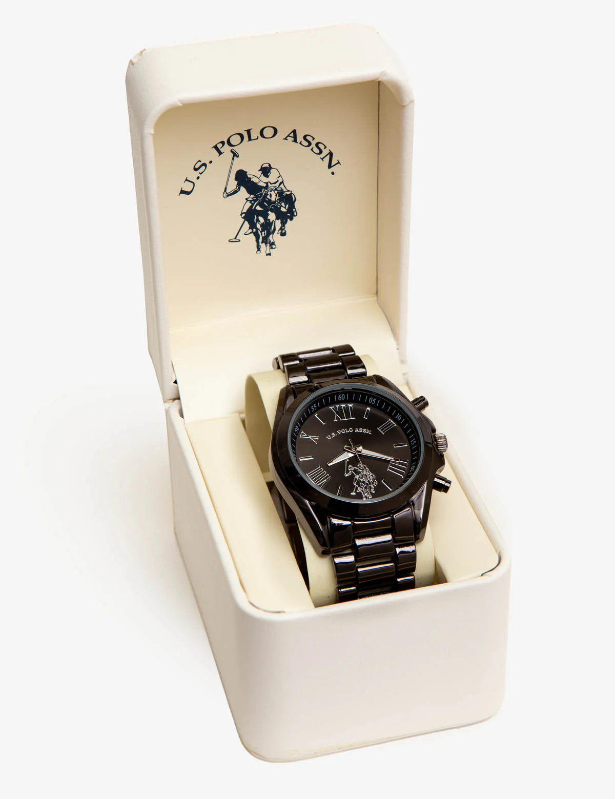 LADIES BLACK LINK WATCH - Image 2