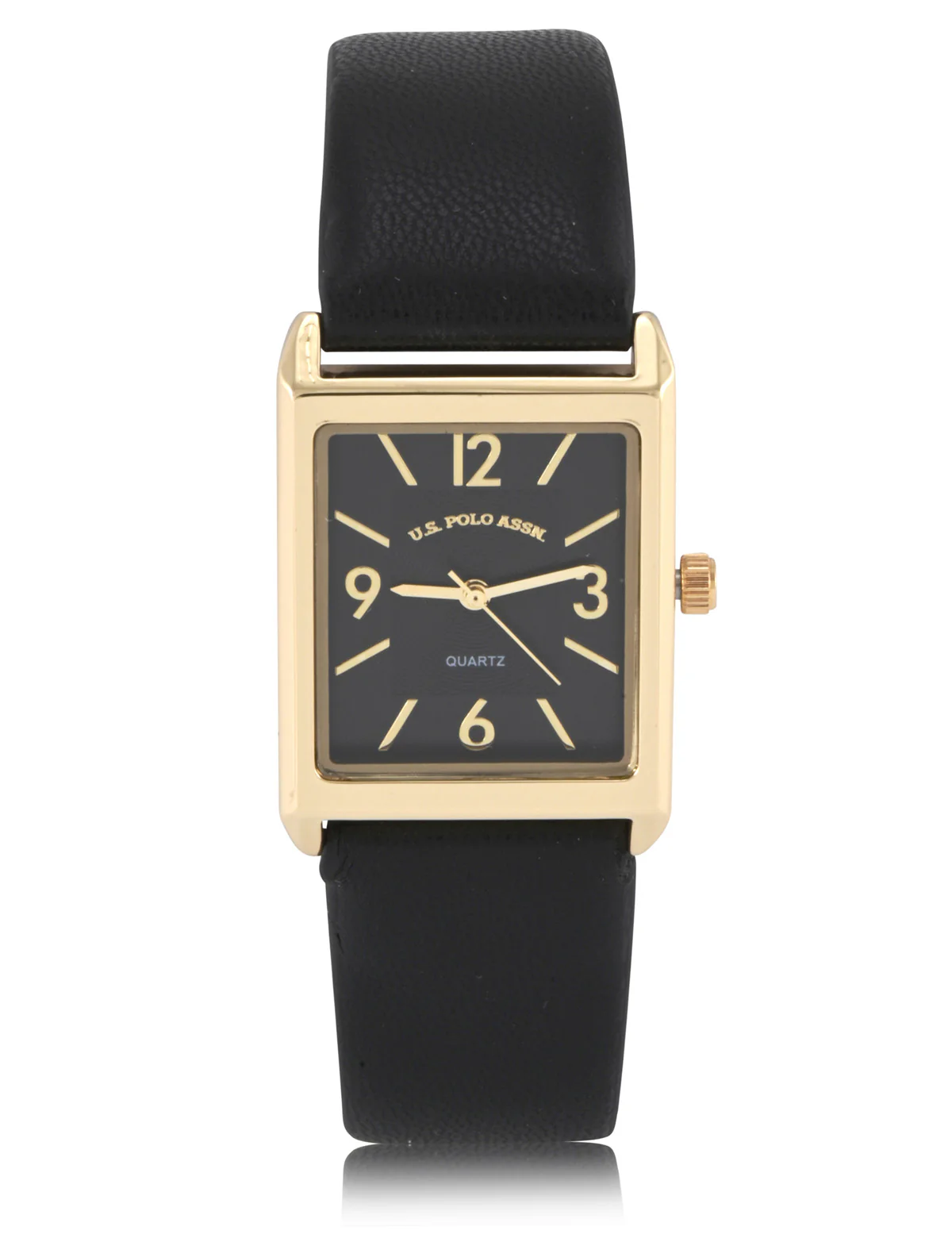 LADIES BLACK STRAP SQUARE WATCH - Image 2