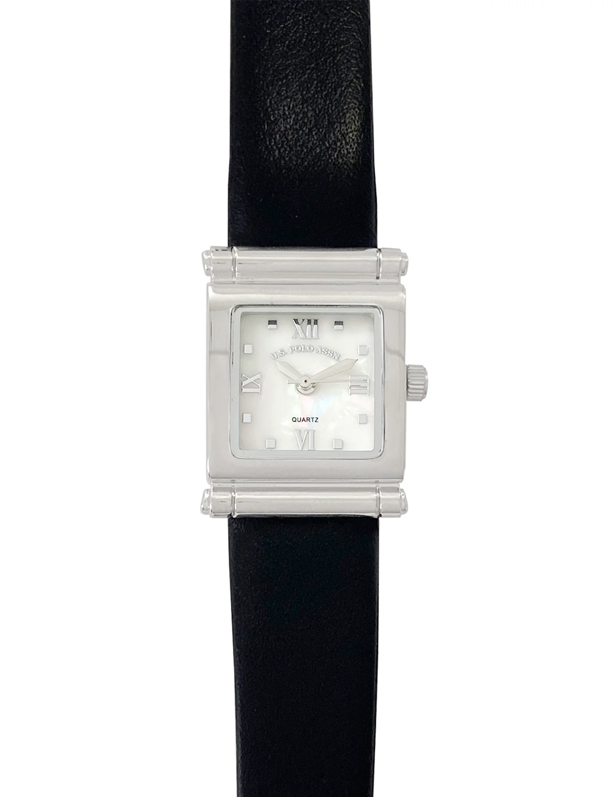 LADIES BLACK STRAP SQUARE FACE WATCH - Image 4