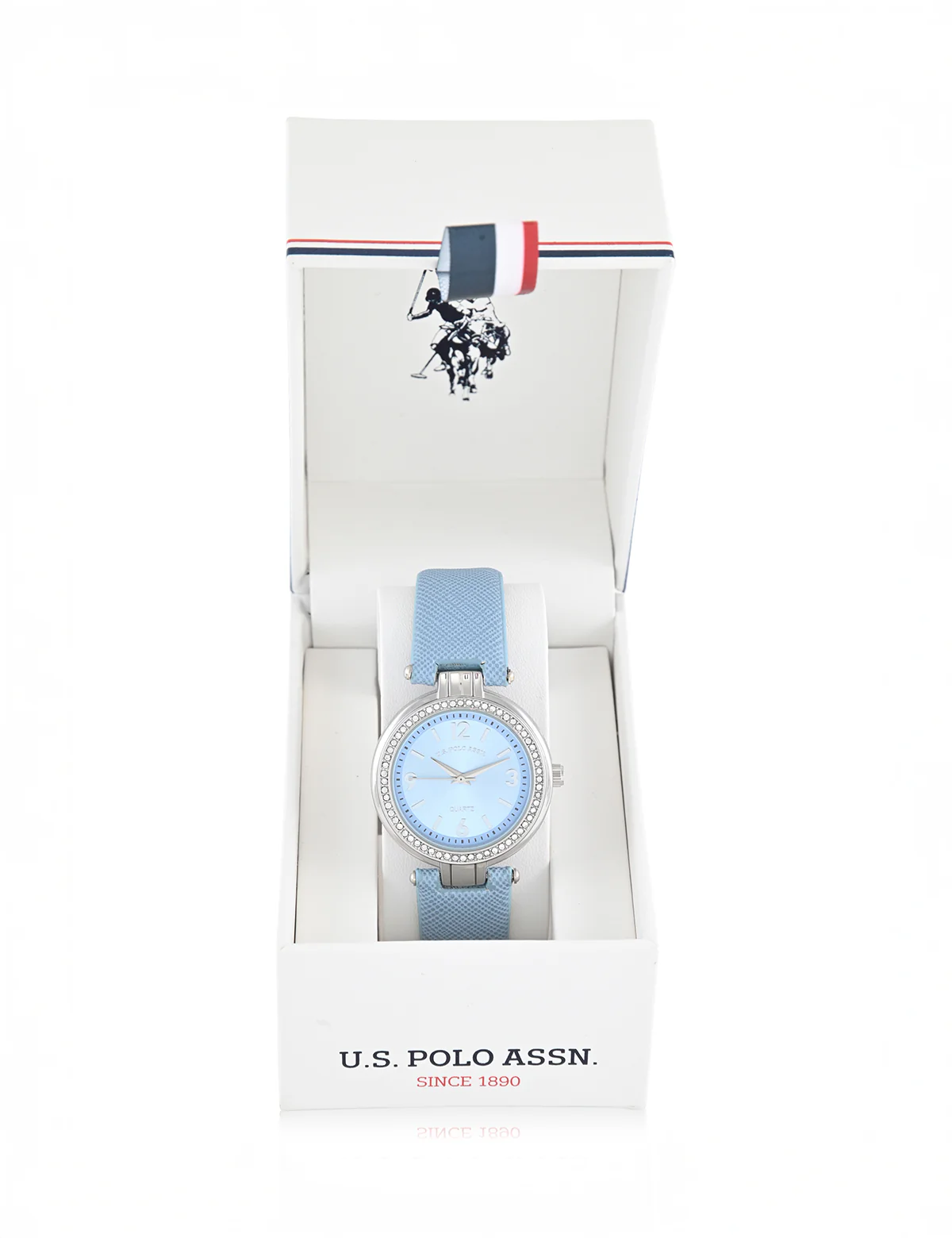 LADIES BLUE STRAP WATCH WITH SILVER ACCENT - Image 2