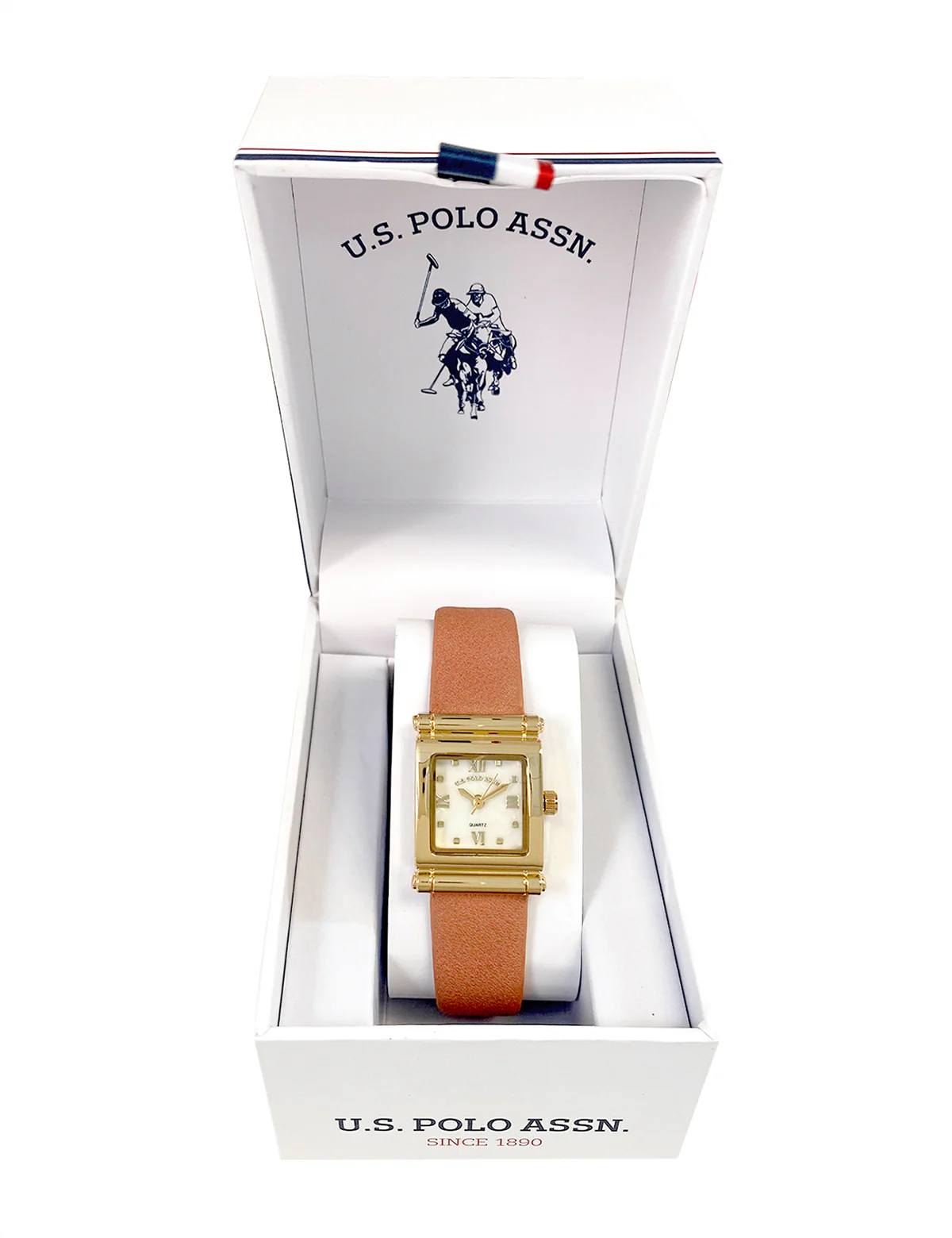 LADIES BROWN STRAP SQUARE FACE WATCH - Image 2