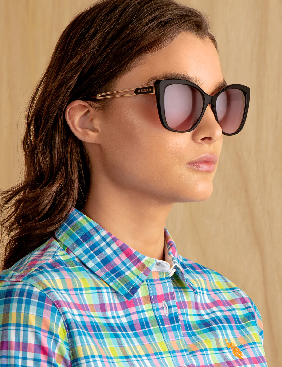 LADIES GEOMETRIC CAT-EYE SUNGLASSES