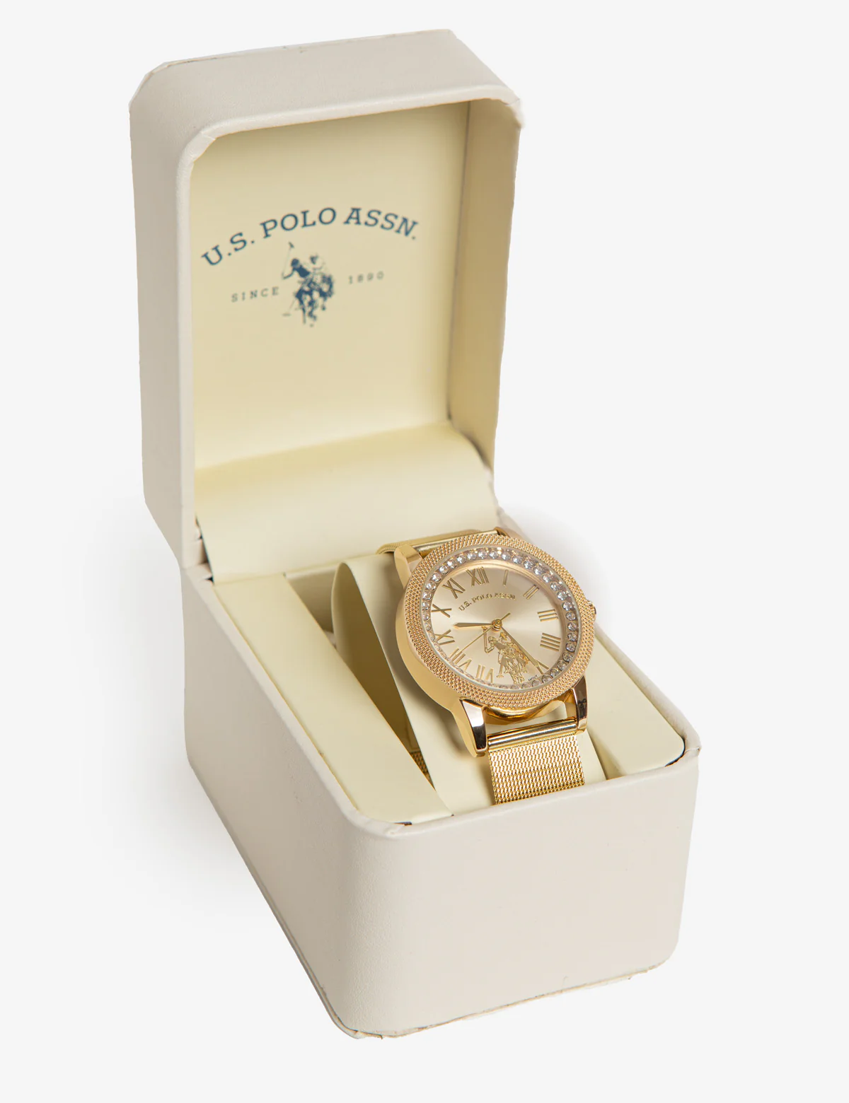 LADIES GOLDTONE MESH BRACELET WATCH - Image 2