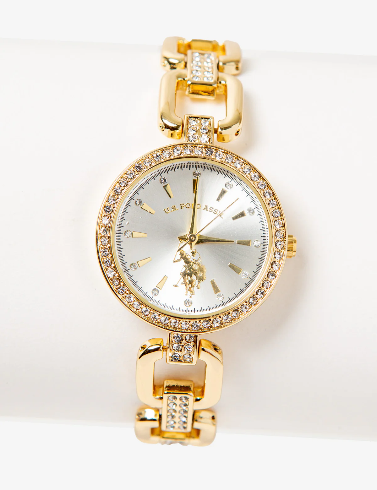 LADIES GOLDTONE OPEN LINK BRACELET WATCH
