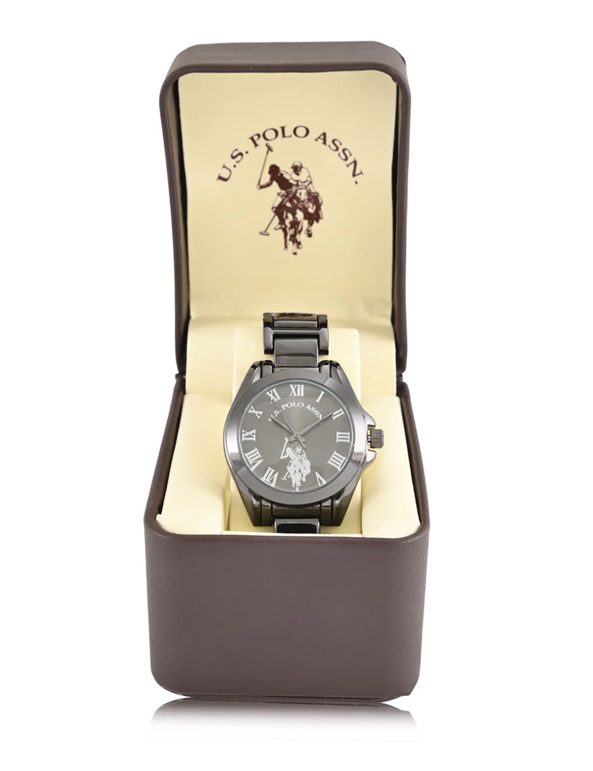 LADIES GUNMETAL BRACELET WATCH - Image 2