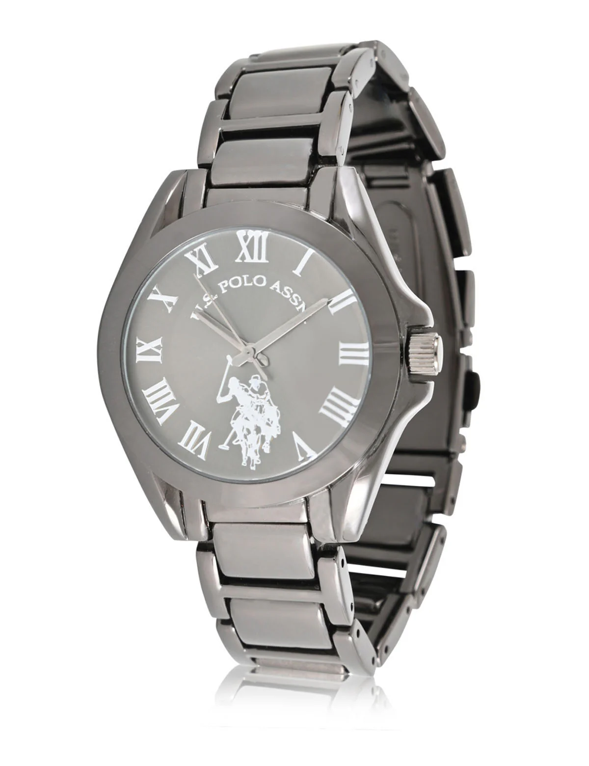LADIES GUNMETAL BRACELET WATCH - Image 3