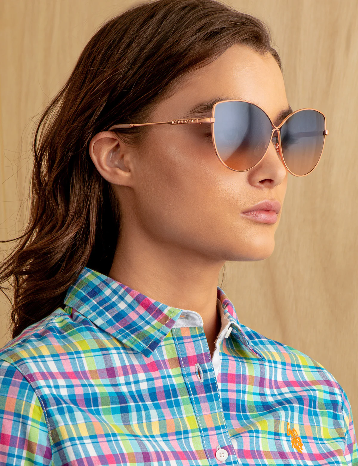 LADIES METAL CAT-EYE SUNGLASSES - Image 2
