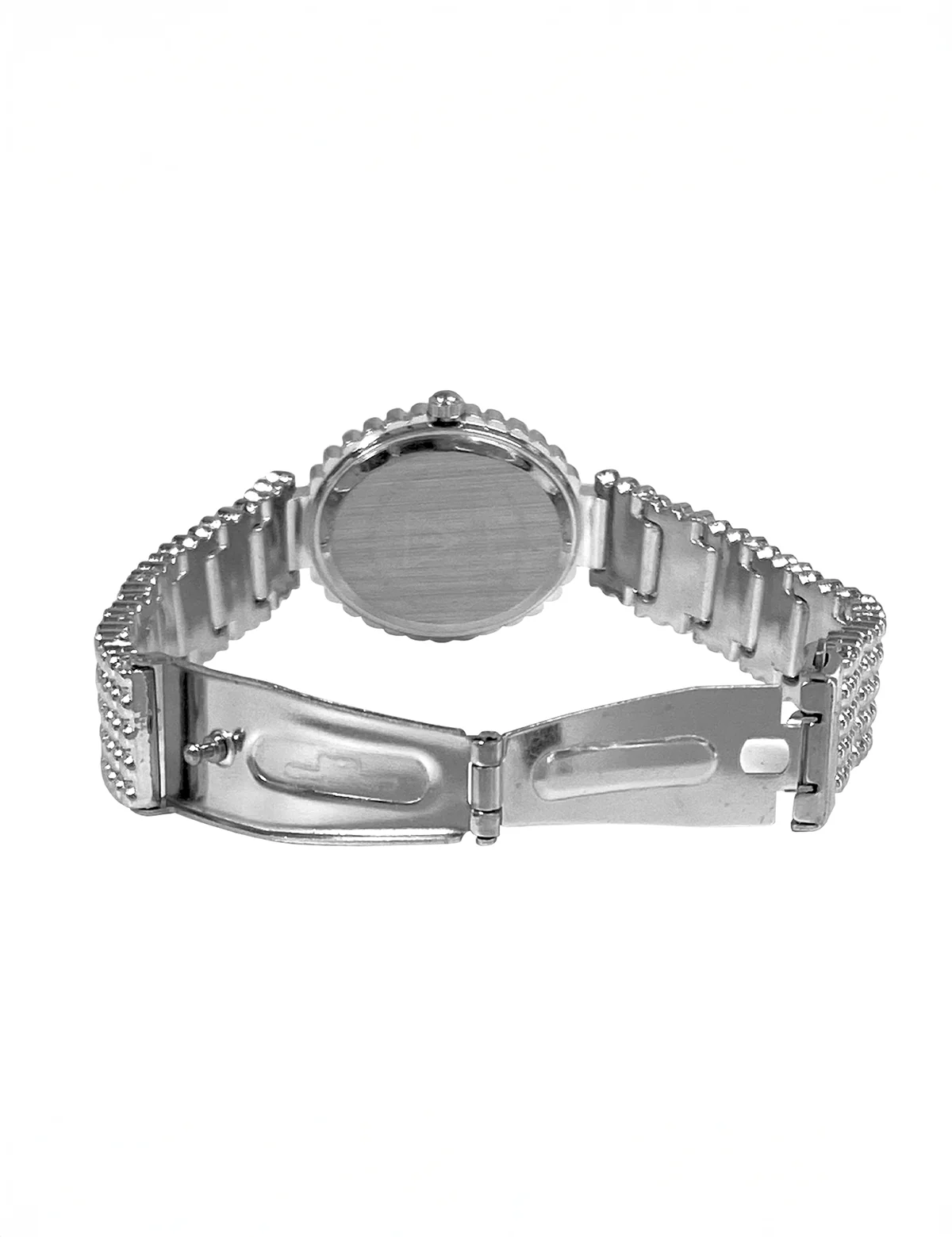 LADIES OVAL FACE SILVER ANALOG WATCH - Image 4