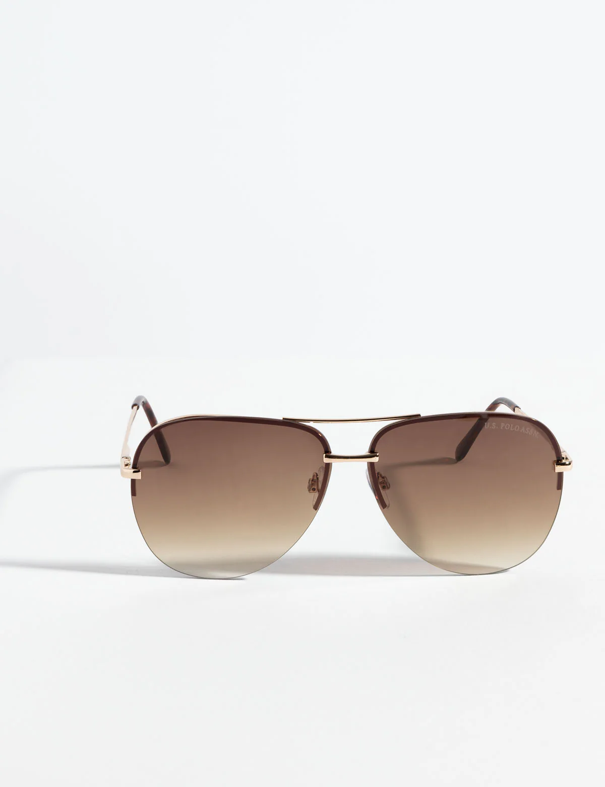 LADIES RIMLESS AVIATOR METAL SUNGLASSES