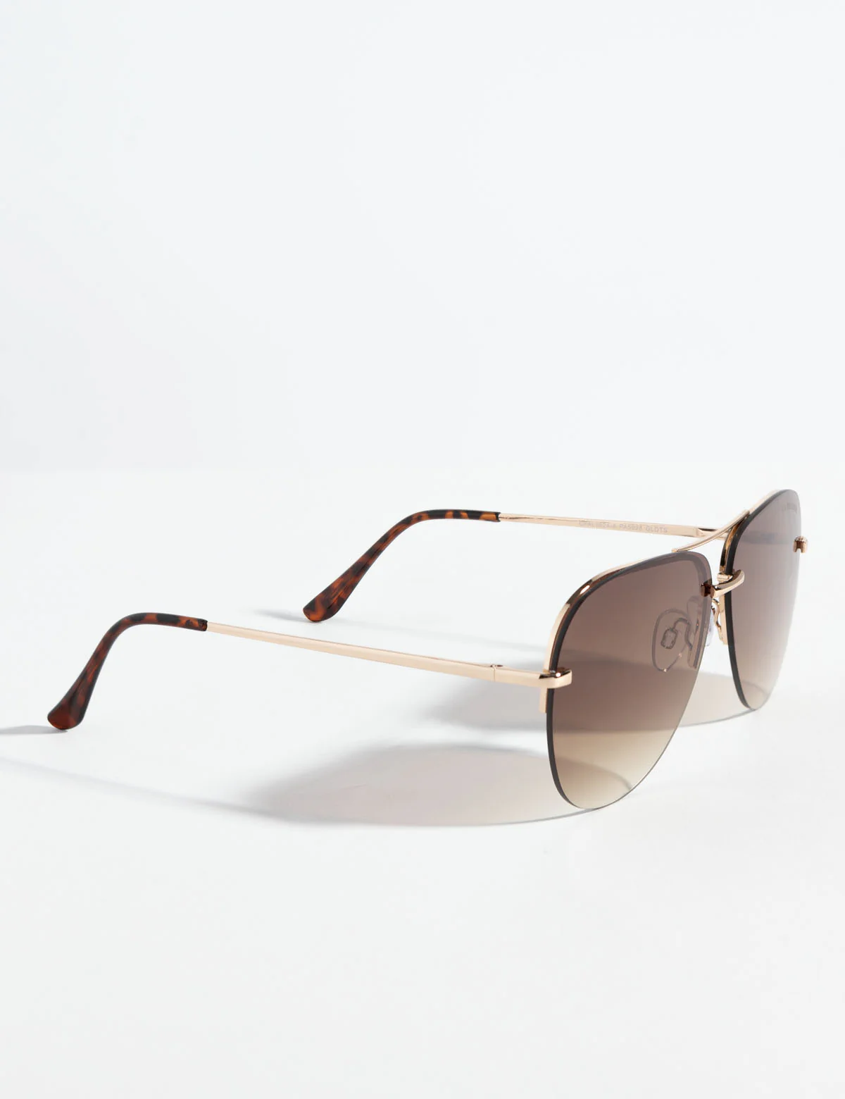 LADIES RIMLESS AVIATOR METAL SUNGLASSES - Image 2