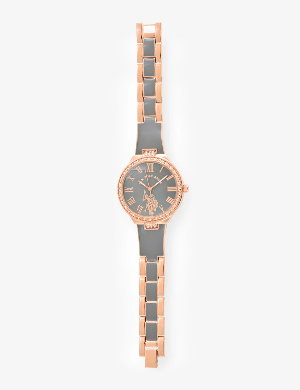 LADIES ROSE GOLD RHINESTONE BRACELET WATCH - Image 5