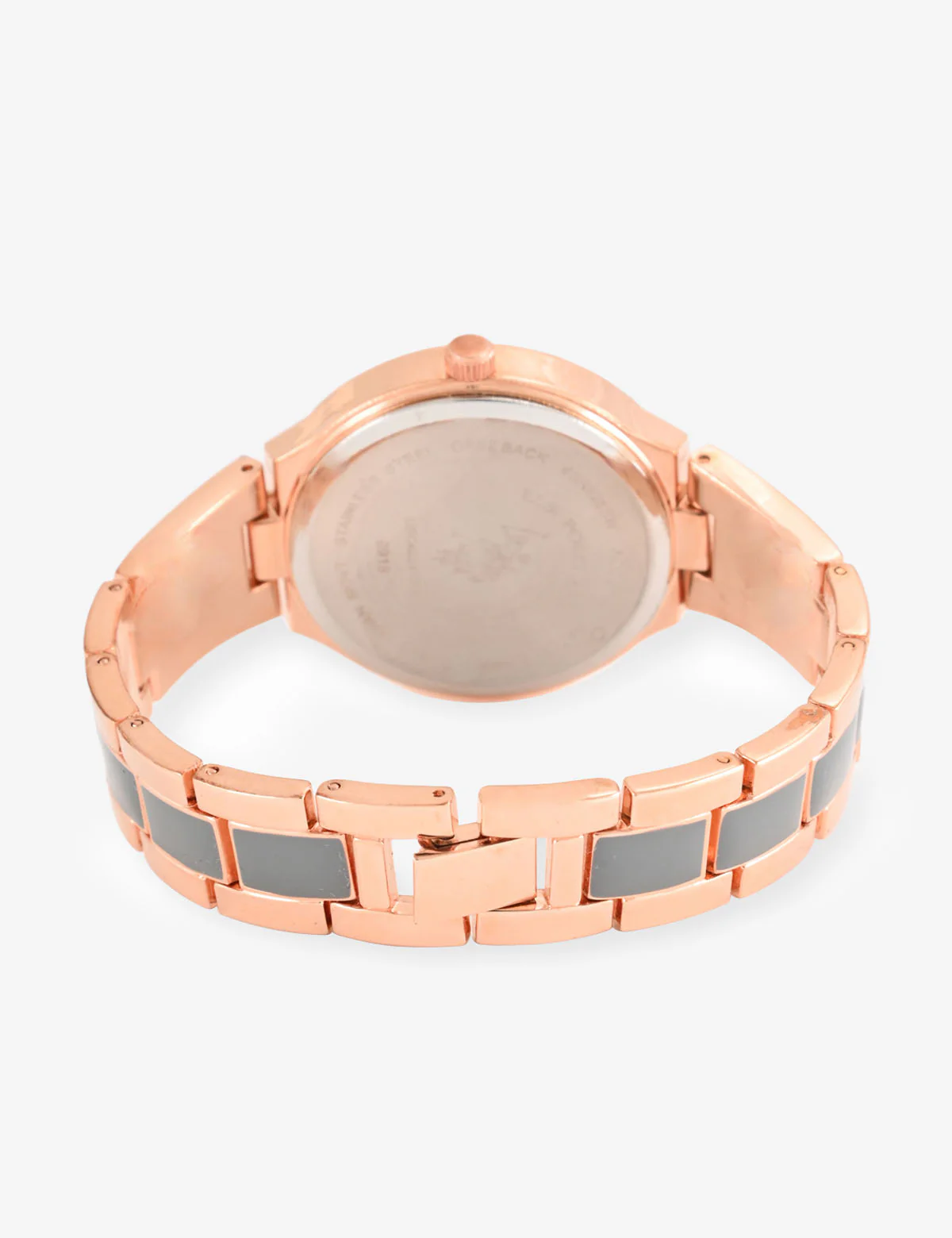 LADIES ROSE GOLD RHINESTONE BRACELET WATCH - Image 6