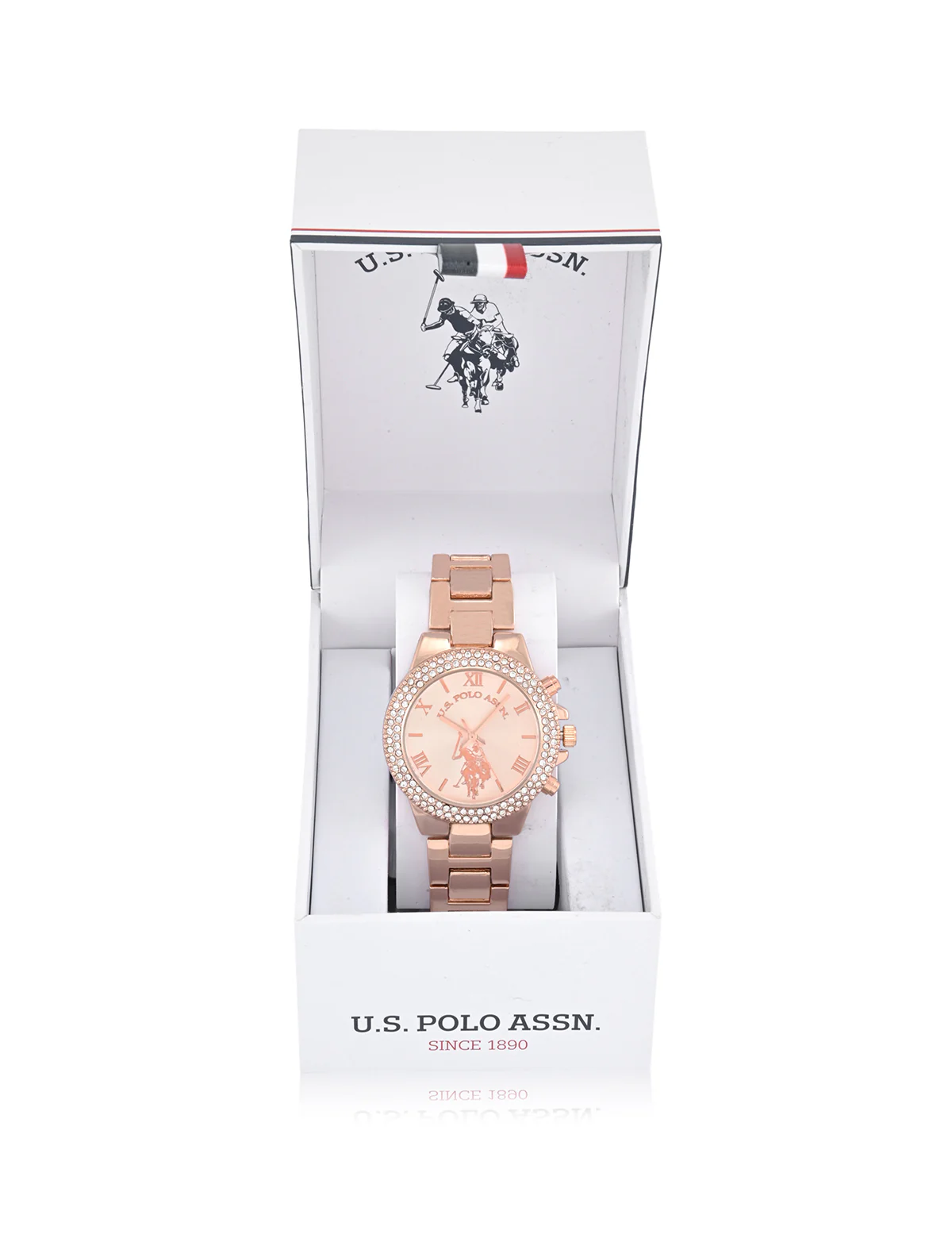 LADIES ROSE GOLD EMBELLISHED ANALOG WATCH - Image 2