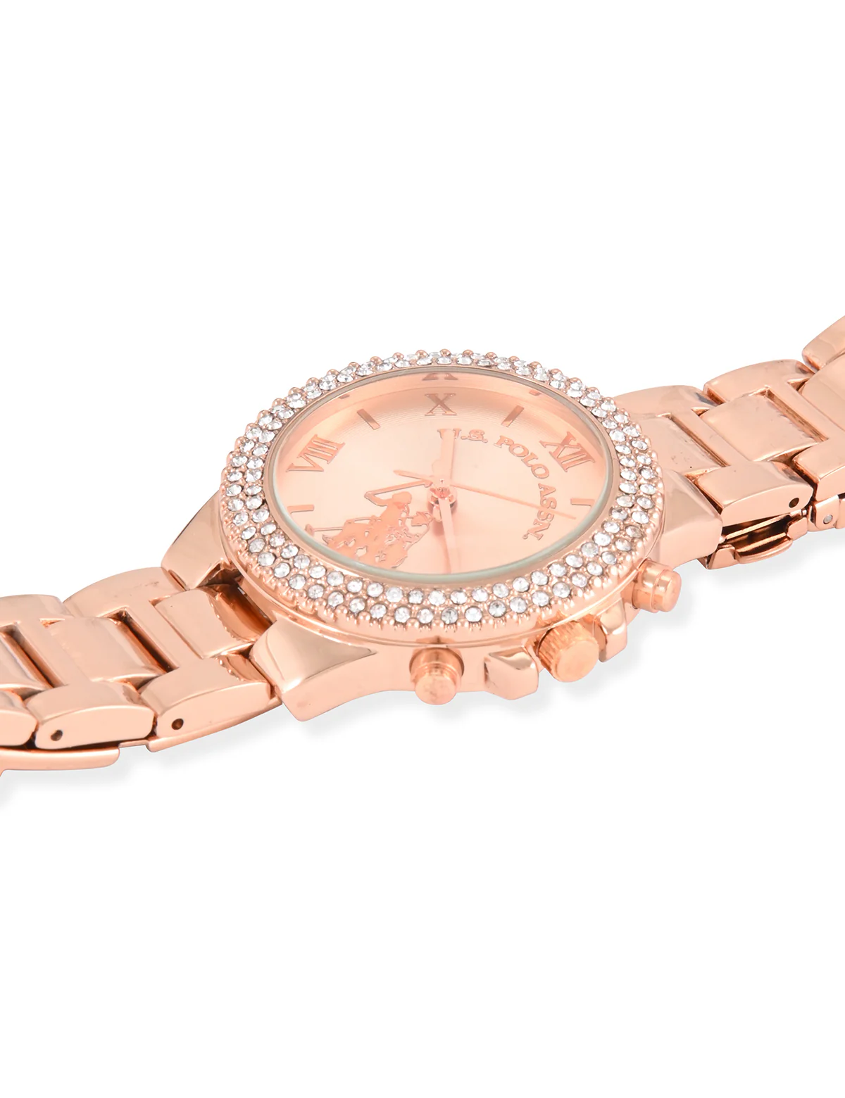 LADIES ROSE GOLD EMBELLISHED ANALOG WATCH - Image 4