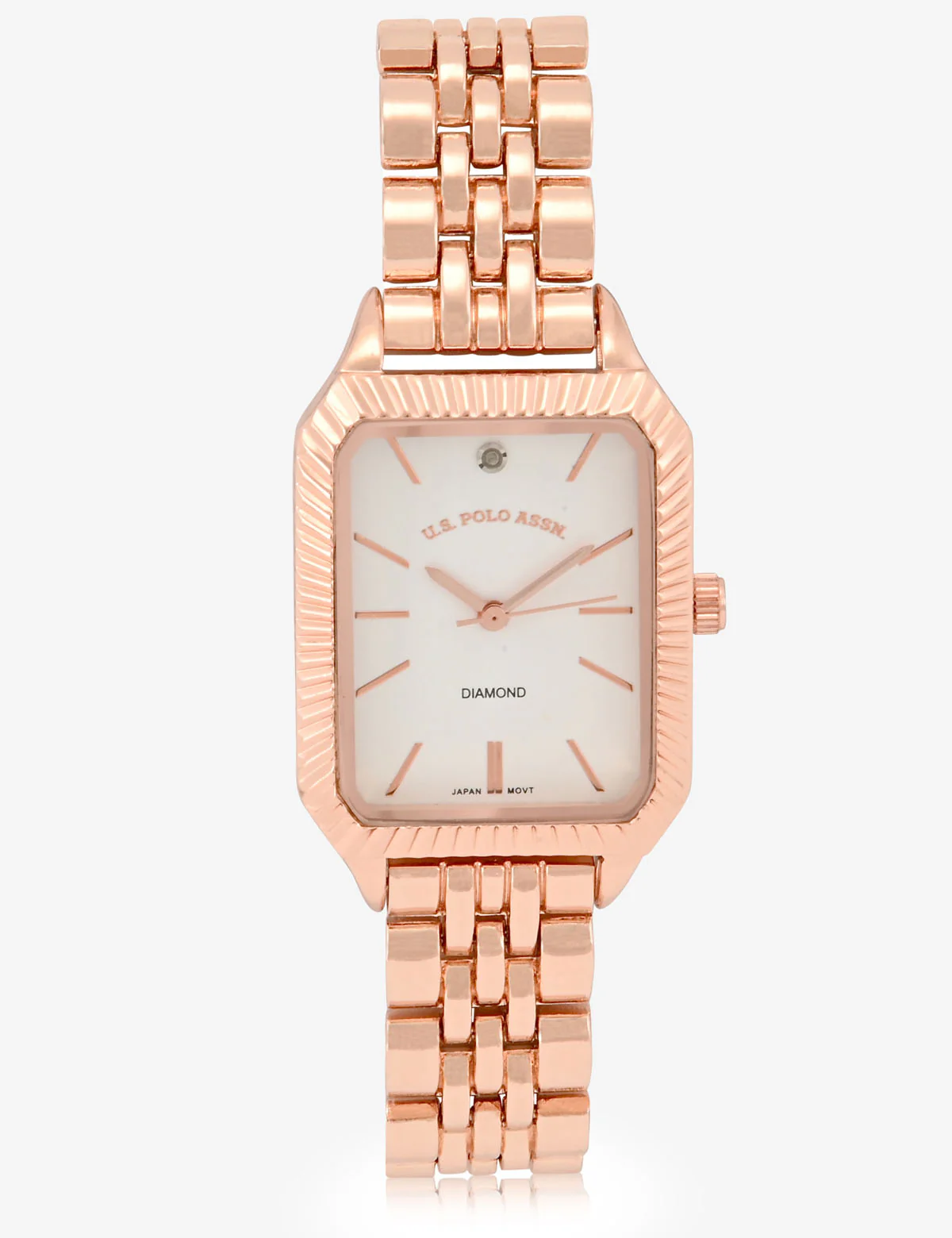 LADIES ROSE GOLD SQUARE WATCH AND BRACELETS SET - Image 4