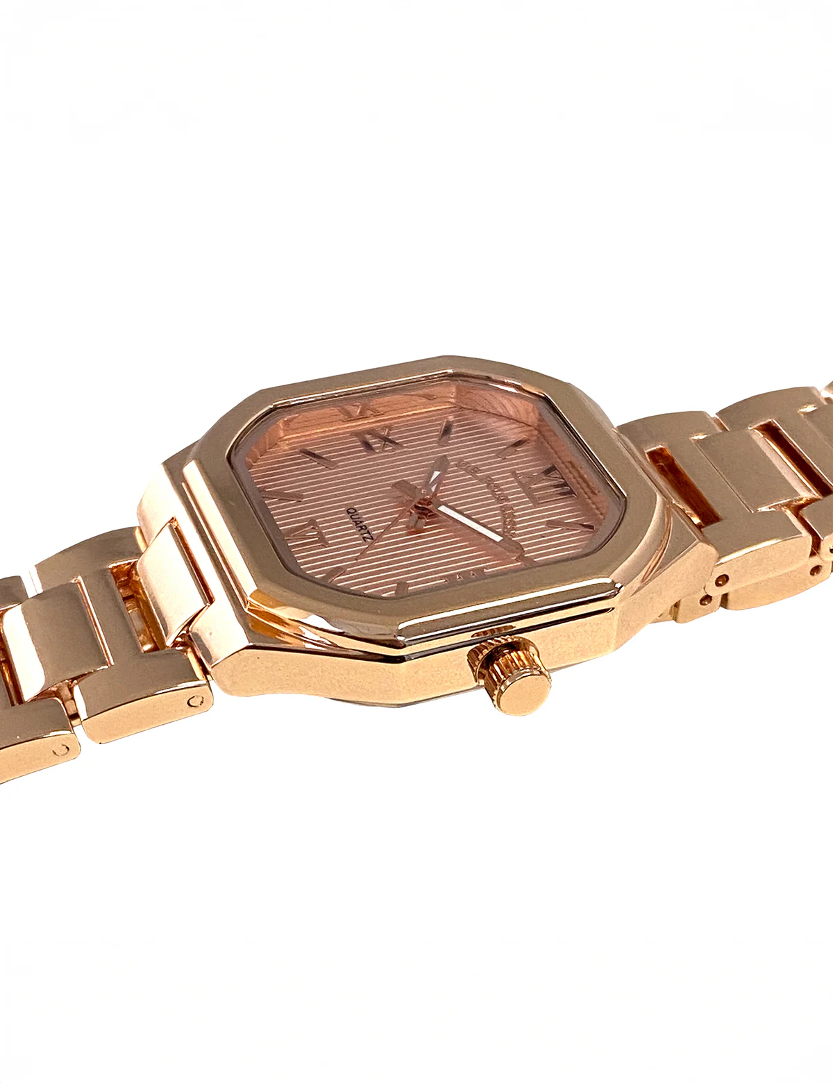 LADIES ROSE GOLD LINK ANALOG WATCH - Image 3
