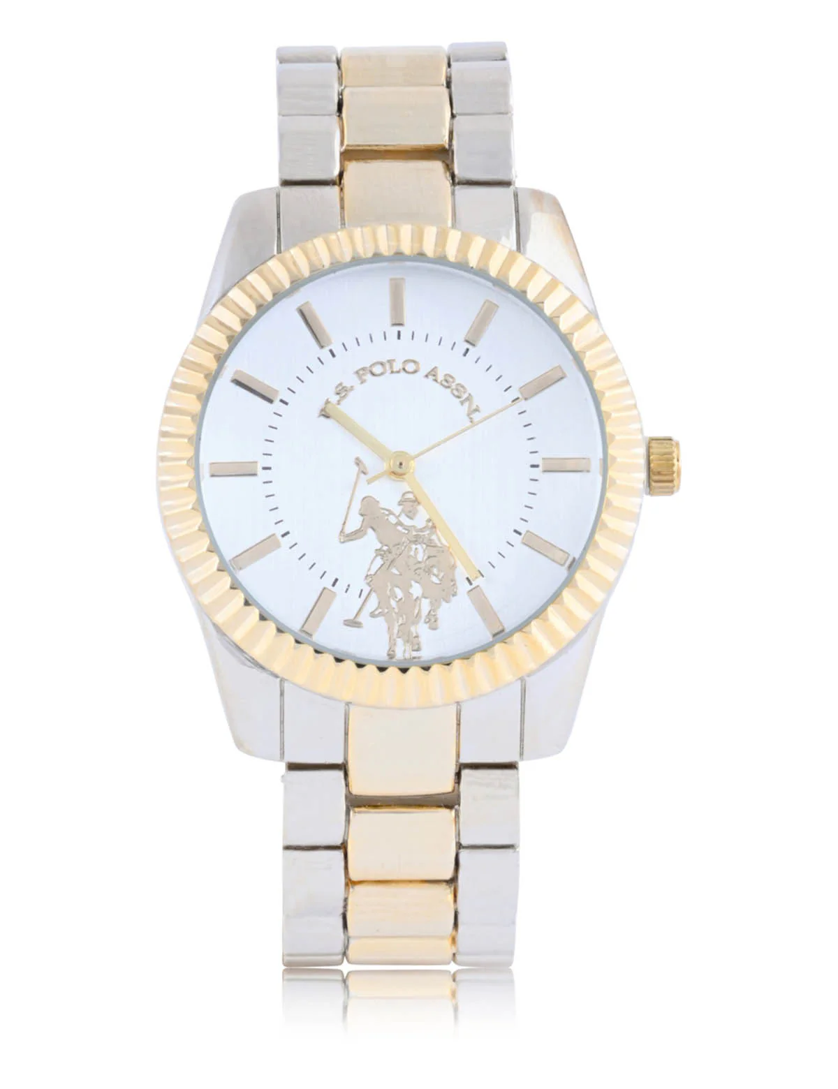 LADIES SILVER AND GOLD LINK BRACELET WATCH - Image 3