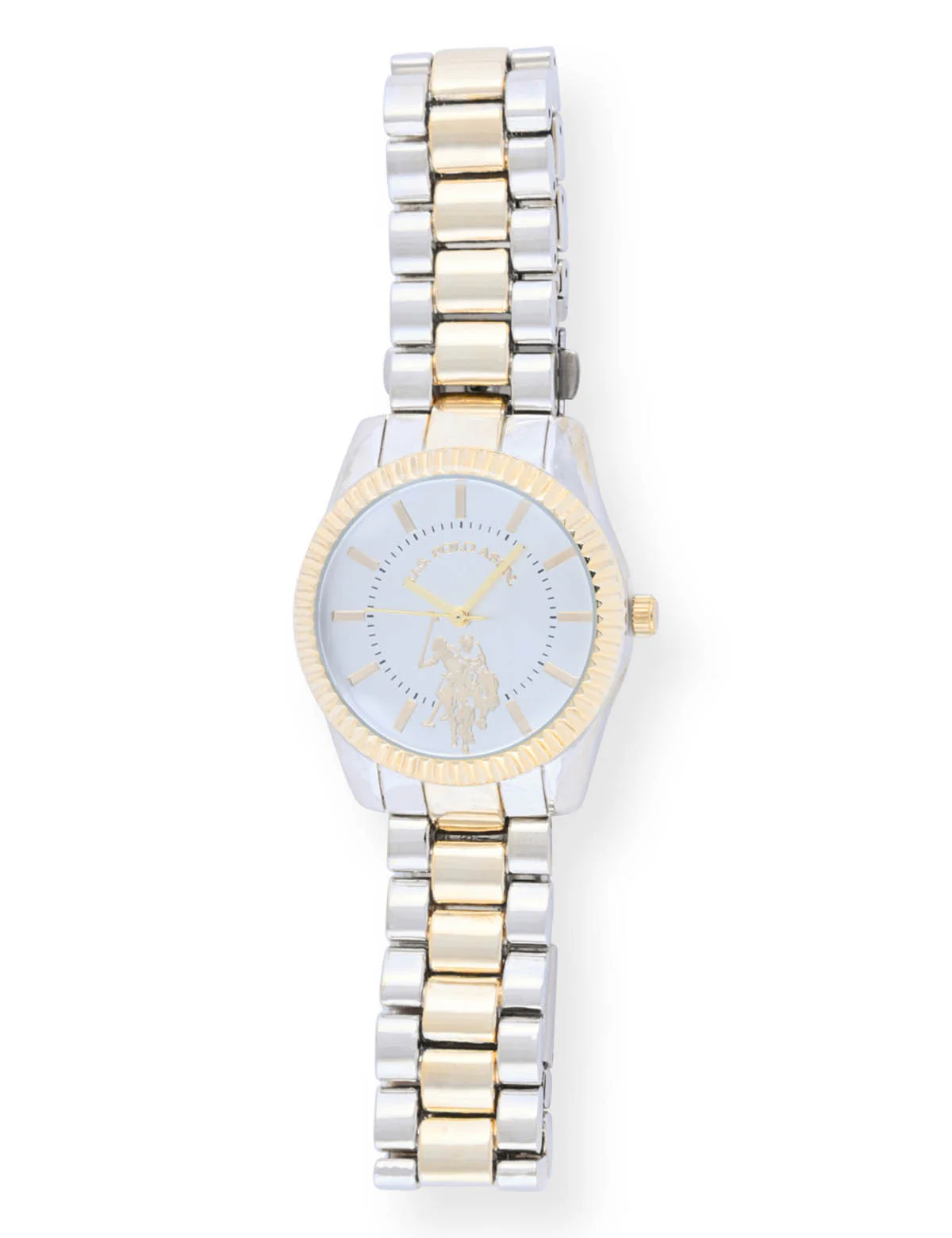 LADIES SILVER AND GOLD LINK BRACELET WATCH - Image 4